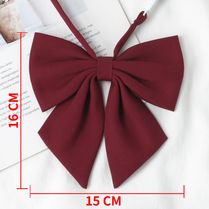 JK Uniform Solid Color Calamus Bow Tie Female Preppy Style