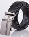 Leather automatic buckle belt
