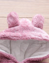Solid Color Cartoon Baby One-piece Thick Cotton Velvet Suit