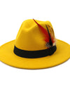 Autumn And Winter New Black Woolen Top Hat