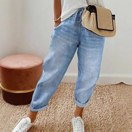 Women's Floral Print Fashion Graffiti Loose Pockets Casual Pants