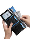 Aluminum Alloy Three-fold Magnetic Anti-theft Brush Wallet