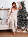 Fashion Sequin Backless Party Jumpsuit Women
