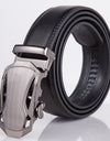 Leather automatic buckle belt