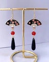 Chinese Style Retro Plum Blossom Scallop Earrings Women's New Chinese Style