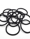 100Pcs Black Elastic Hair Bands Ponytail Holder Head Rope Ties Hats Hair Styling Kids Girl Accessories Scrunchie