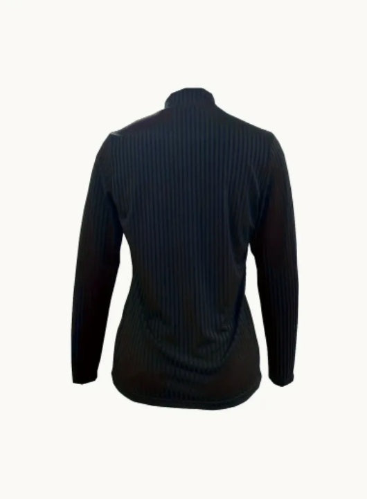 Color Zip-Up V-Neck T-Shirt For Women