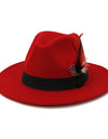Autumn And Winter New Black Woolen Top Hat