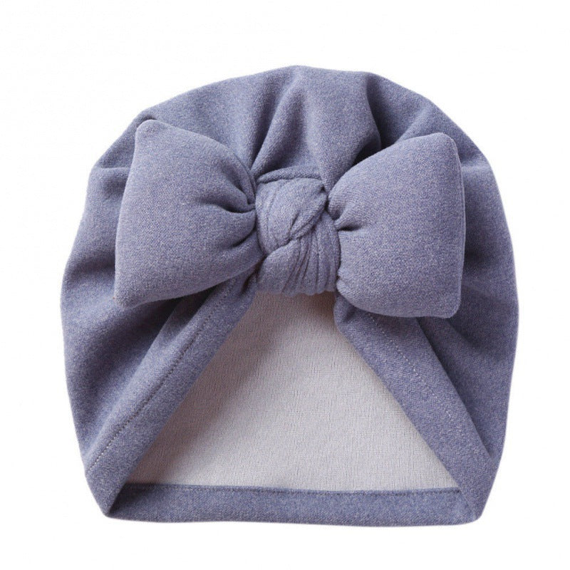 New Style Cashmere Baby Pullover Hat Cotton Filled Bow