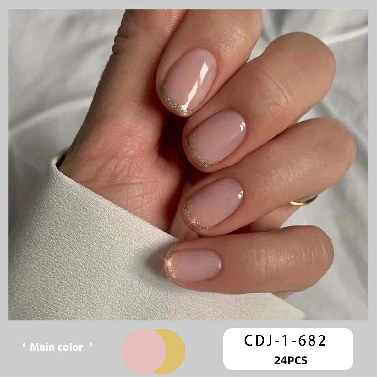 Women's European, American And French Style Pieces Fake Nail Patch