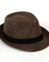 Manufacturers Supply Jazz Hat British Style Cotton And Linen Solid Color Top Hat