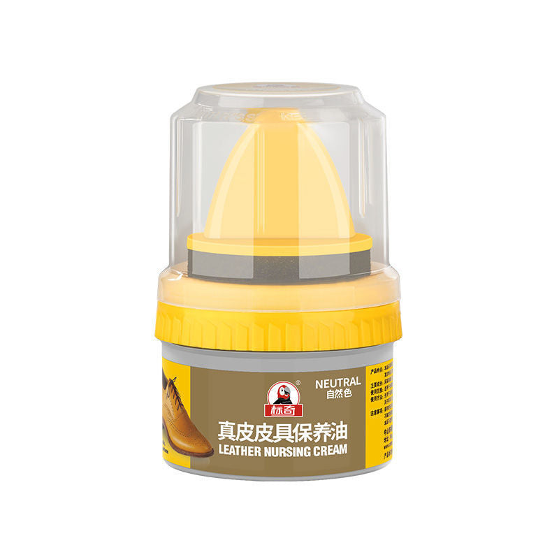 Leather Shoes Polish Lanolin Get Sponge Head Black Brown Natural Color Colorless Maintenance Anti-cracking Non-stick