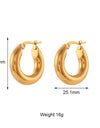 Cylindrical Hollow Ear Ring Women