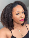 Black Hand Curl Small Curly Tube Binding Twist Fluffy Afro Wig