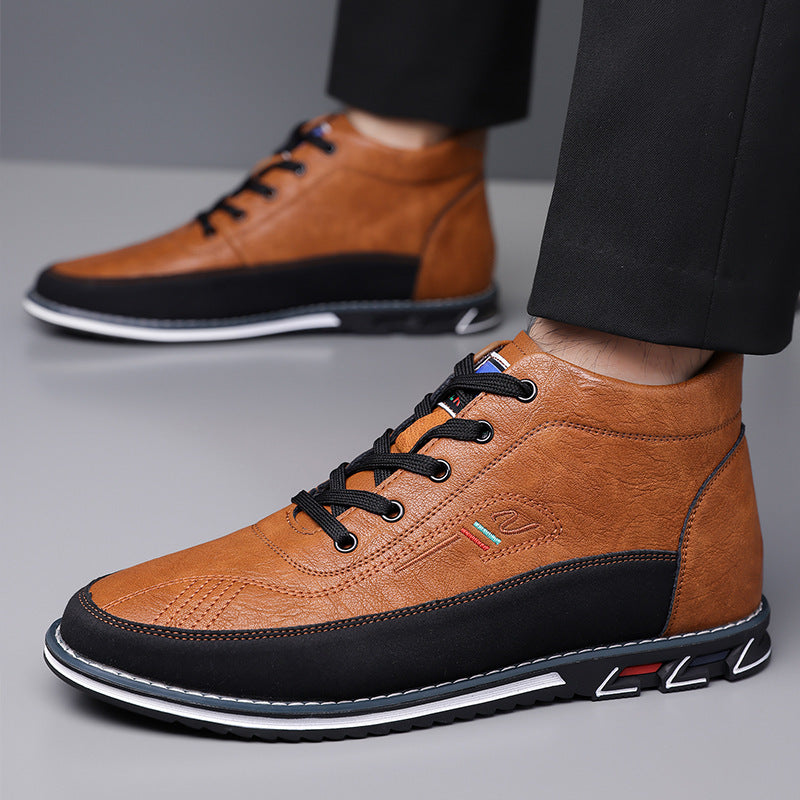 Men's High Top Shoes With Lace Up Martin Boots