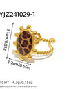 Stainless Steel 18K Leopard Ring