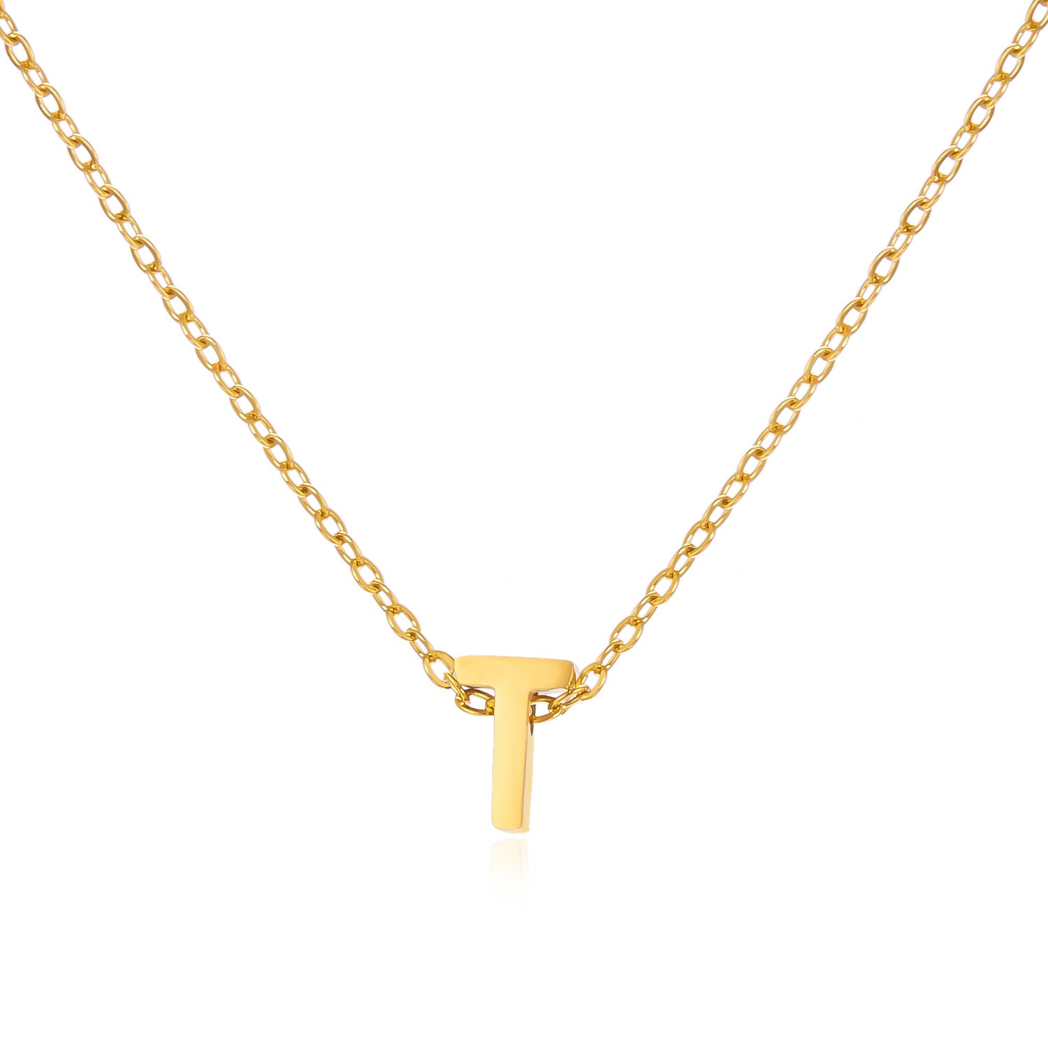 Simple Stainless Steel Colorfast English Letters Unisex Necklace