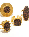 Stainless Steel 18K Leopard Ring