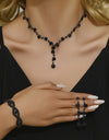 Fashion Crystal Necklace Ear Stud Bracelet Jewelry Accessories