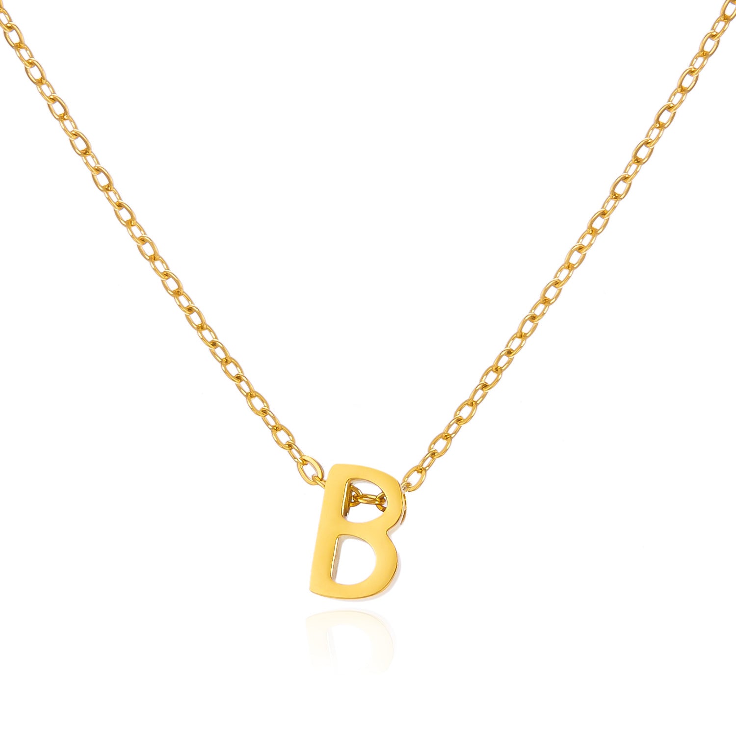 Simple Stainless Steel Colorfast English Letters Unisex Necklace