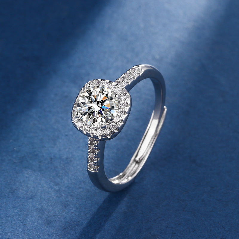 Three-piece Eight Hearts And Eight Arrows Zircon Rings Ear Studs Pendant Necklace Suit