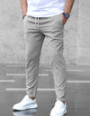 Men's Casual Pants With Pockets Fashion Slim Fit Drawstring Trousers