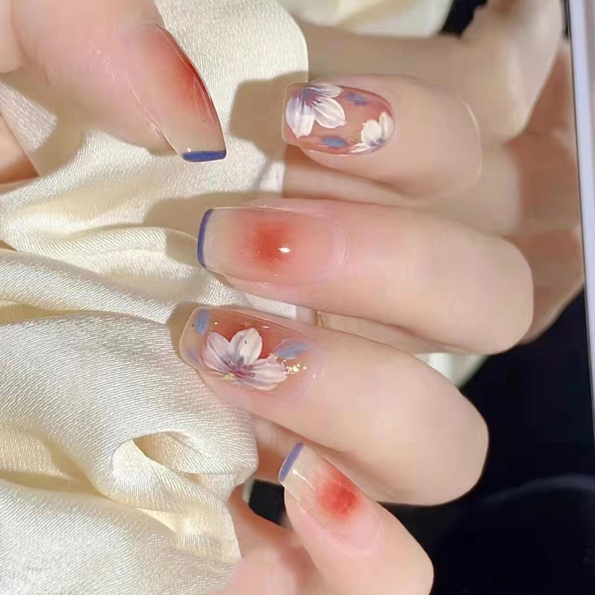 Women's European, American And French Style Pieces Fake Nail Patch