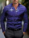 Men's Fashion Striped 3D Digital Printing Shirt