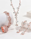 Fashion Crystal Necklace Ear Stud Bracelet Jewelry Accessories