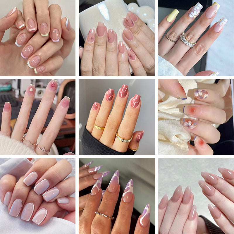 Women's European, American And French Style Pieces Fake Nail Patch