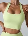 Halter Sports Push Up Bras Running Fitness