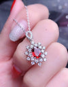 Open Ring Necklace Ear Stud Pendant Suit