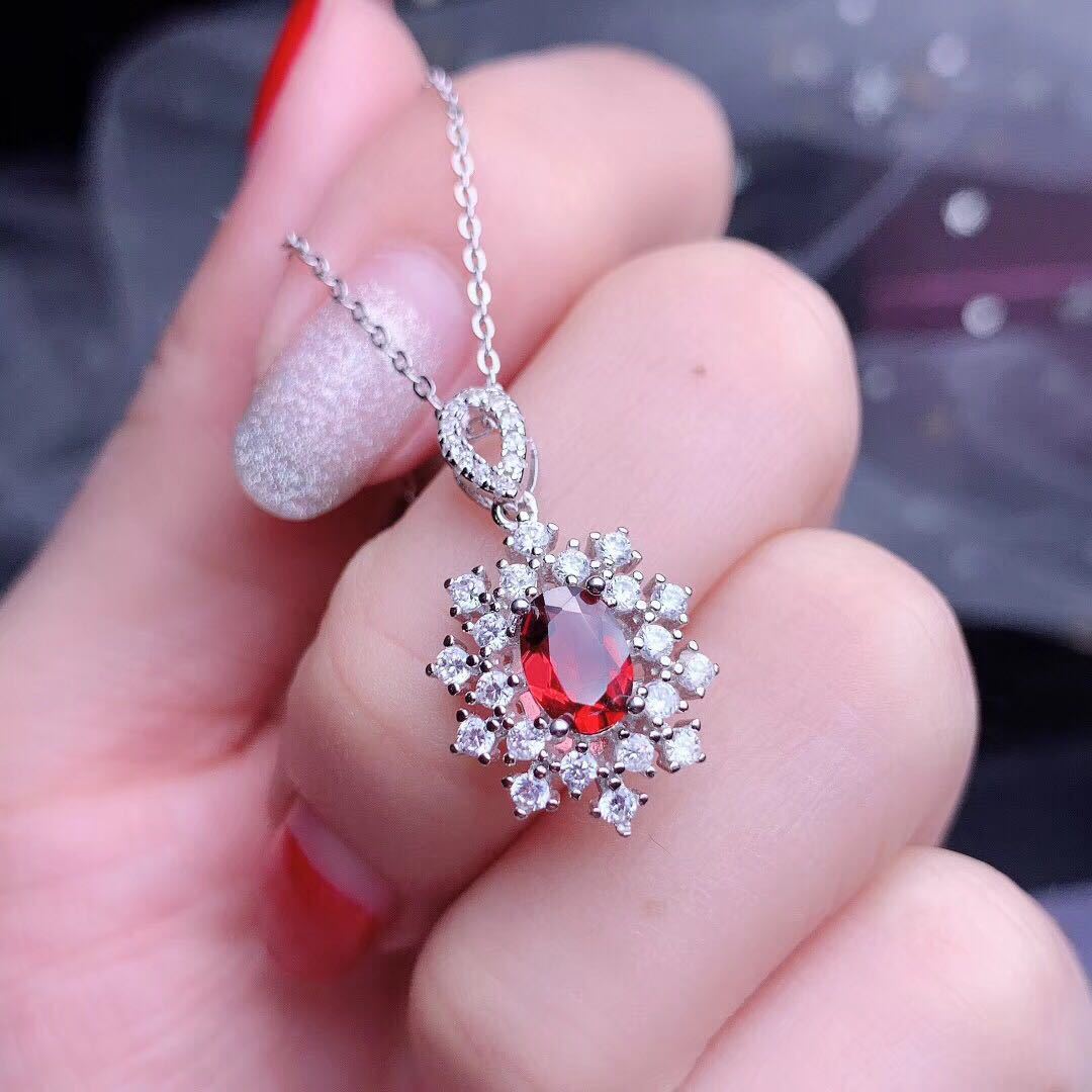 Open Ring Necklace Ear Stud Pendant Suit