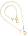 Love Pearl OT Buckle Necklace, Bracelet Set