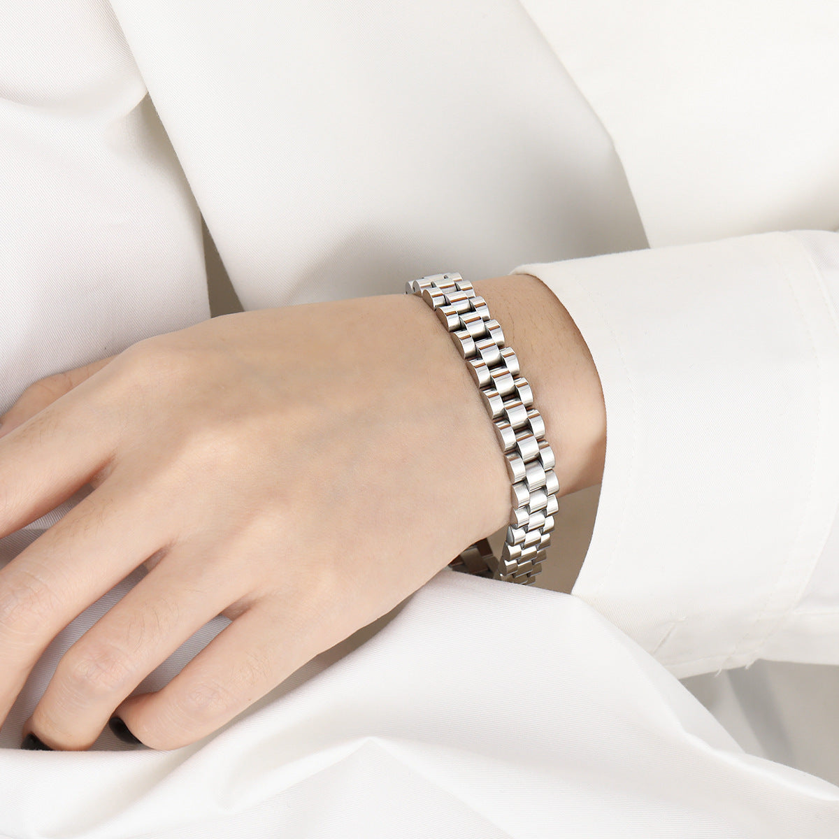 Niche Cuban Watch Chain Bracelet Women's Fashion Personality All-matching