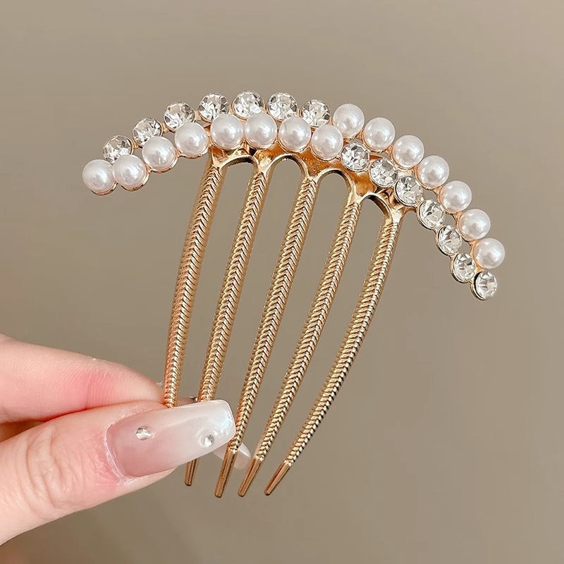 Rhinestone Butterfly Insert Comb For Updo Barrettes