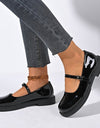 Flat Soft Surface Soft Bottom Shoes Square Mouth Leather Shoes
