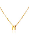 Simple Stainless Steel Colorfast English Letters Unisex Necklace