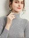 Women's Turtleneck Sweater Slim-fit Lapel Thickening Knitted Bottoming Shirt