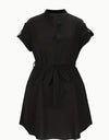 V-neck Short Sleeve Dress With Belt Summer Fashion Bowknot Dresses For Women Clothing