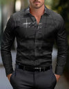 Men's Fashion Striped 3D Digital Printing Shirt