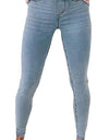 Lady's Stretch Jeans Elastic Waist Slim Fit Skinny Pants