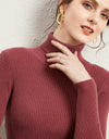 Women's Turtleneck Sweater Slim-fit Lapel Thickening Knitted Bottoming Shirt
