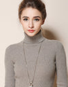 Women's Turtleneck Sweater Slim-fit Lapel Thickening Knitted Bottoming Shirt
