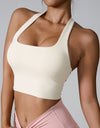 Halter Sports Push Up Bras Running Fitness