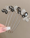 Rhinestone Butterfly Insert Comb For Updo Barrettes