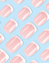 Simple White French Fake Nails