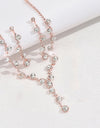 Fashion Crystal Necklace Ear Stud Bracelet Jewelry Accessories