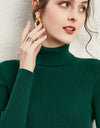 Women's Turtleneck Sweater Slim-fit Lapel Thickening Knitted Bottoming Shirt
