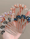 Rhinestone Butterfly Insert Comb For Updo Barrettes